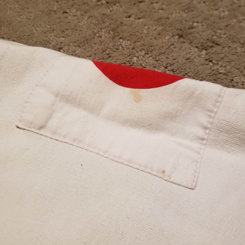 Vintage GABCO Flag Sweater White Red Blue Men's Large L Made in Australia Retro - Picture 11 of 14
